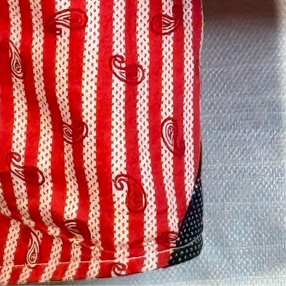 Bespoke Striped & paisley Men's Cotton Shirt contrast cuff size L button up - Picture 5 of 12